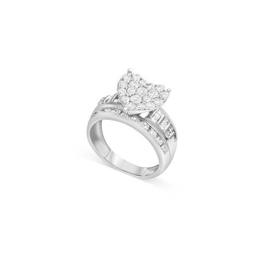 Heart Ring White Gold