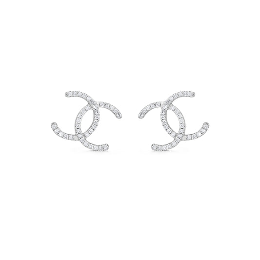 Inspired Earrings White Gold