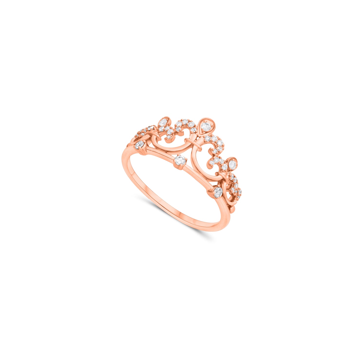 Rose Gold Diamond Ring 10K