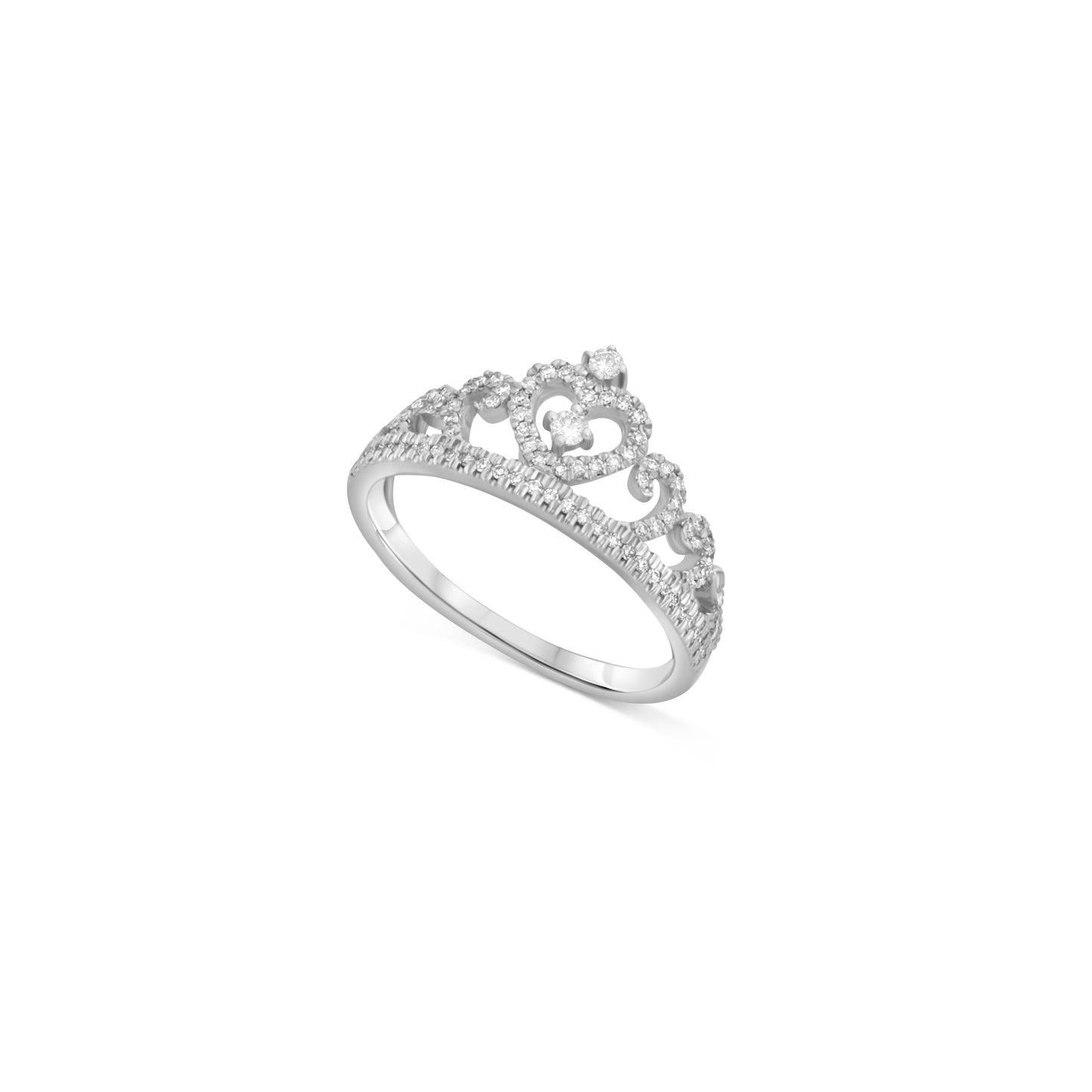 Crown Ring White Gold