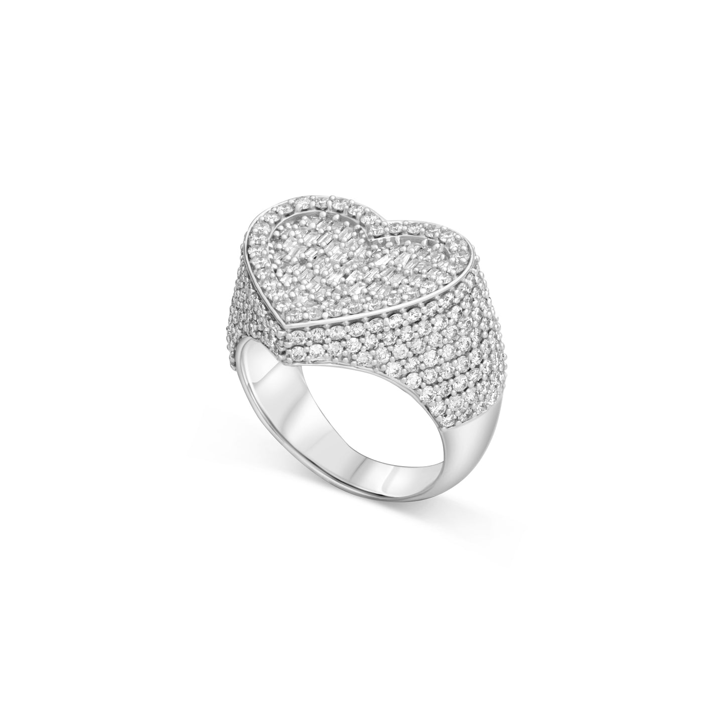 Heart White Gold Ring