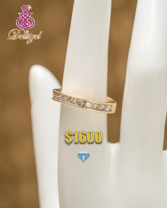 Gold Diamond Band Ring - Style 21