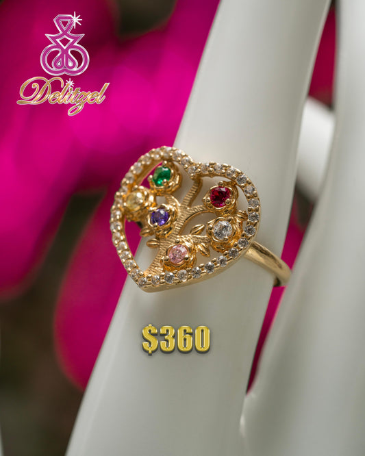 Gold Heart Ring - Style 27